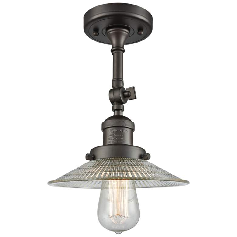 Image 1 Halophane 8 1/2" Wide Rubbed Bronze Adjustable Ceiling Light