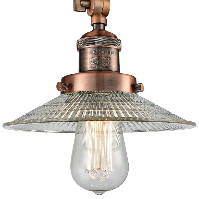 Image 3 Halophane 8 1/2"W Antique Copper Adjustable Ceiling Light more views