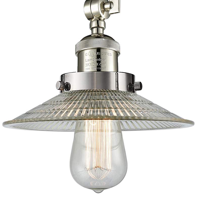 Image 3 Halophane 8 1/2 inchW Polished Nickel Adjustable Ceiling Light more views