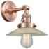 Halophane 8" High Copper Sconce w/ Clear Halophane Shade