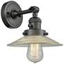 Halophane 8" High Oil Rubbed Bronze Sconce w/ Clear Halophane Shade