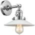 Halophane 8" High Polished Chrome Sconce w/ Matte White Halophane Shad