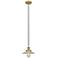Halophane 9" Brushed Brass Mini Pendant w/ Clear Shade