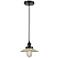 Halophane 9" Matte Black Mini Pendant w/ Clear Shade