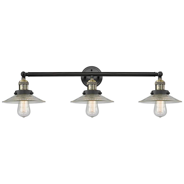 Image 1 Halophane Collection Black Brass 32" Wide Bath Light