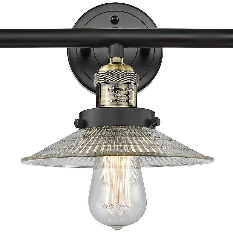Image 2 Halophane Collection Black Brass 32" Wide Bath Light more views