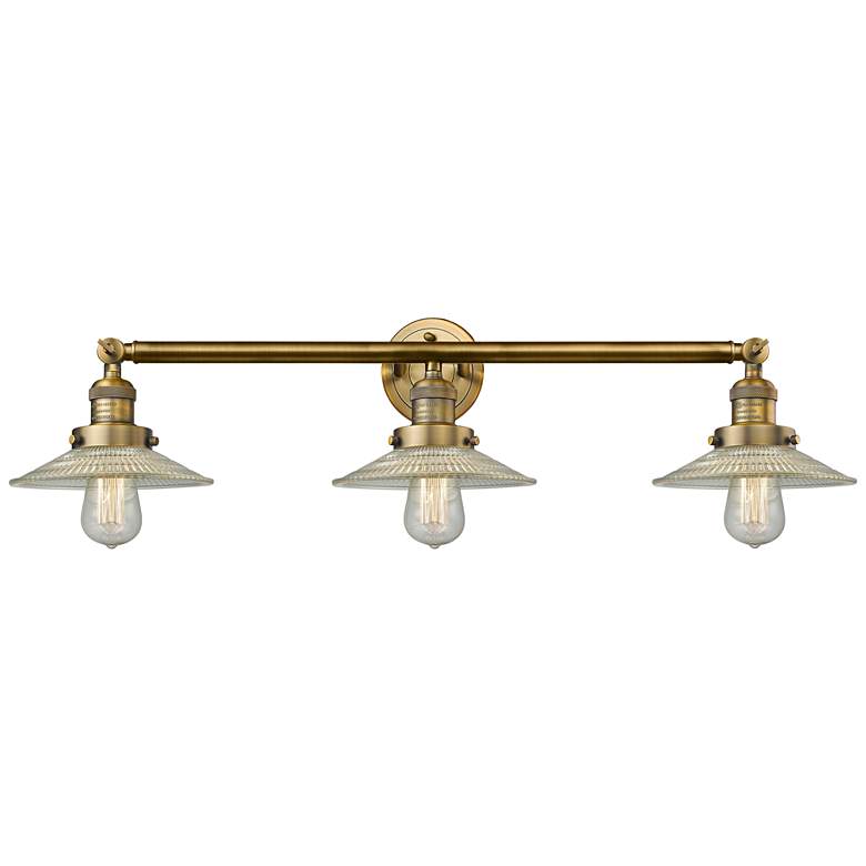 Image 1 Halophane Collection Brushed Brass 32 inch Wide Bath Light