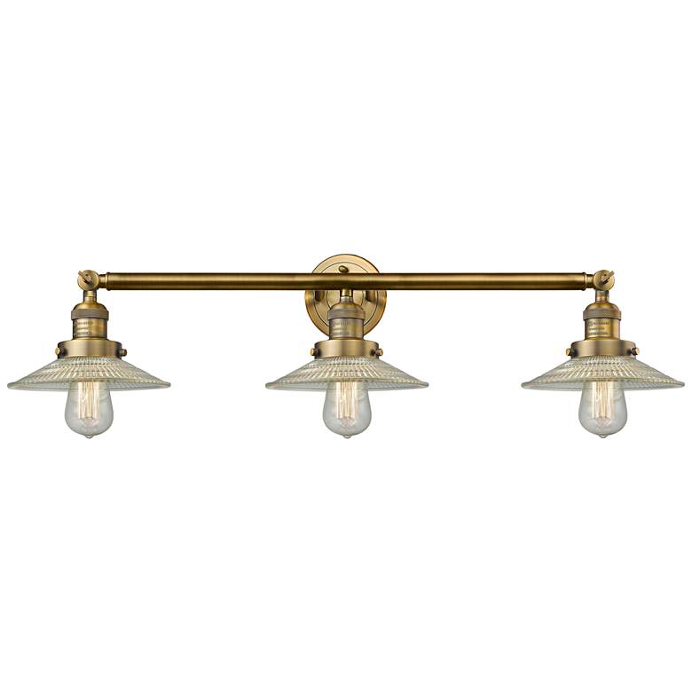 Image 1 Halophane Collection Brushed Brass 32" Wide Bath Light