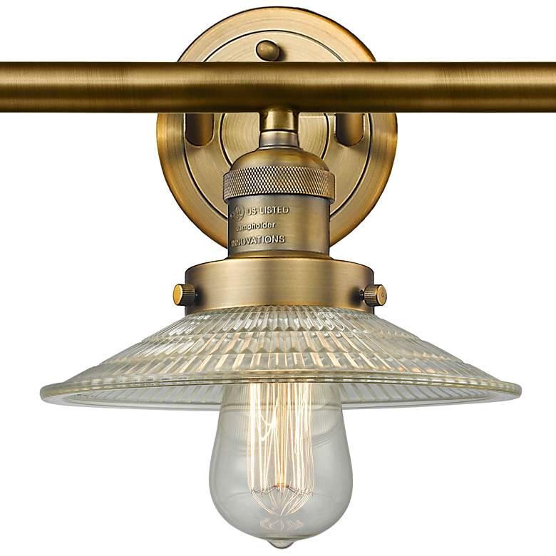 Image 2 Halophane Collection Brushed Brass 32 inch Wide Bath Light more views