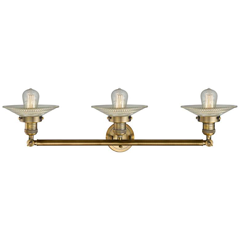 Image 3 Halophane Collection Brushed Brass 32 inch Wide Bath Light more views