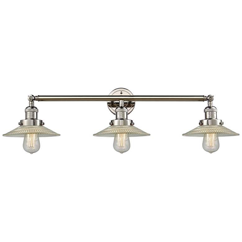 Image 1 Halophane Collection Polished Nickel 32 inch Wide Bath Light