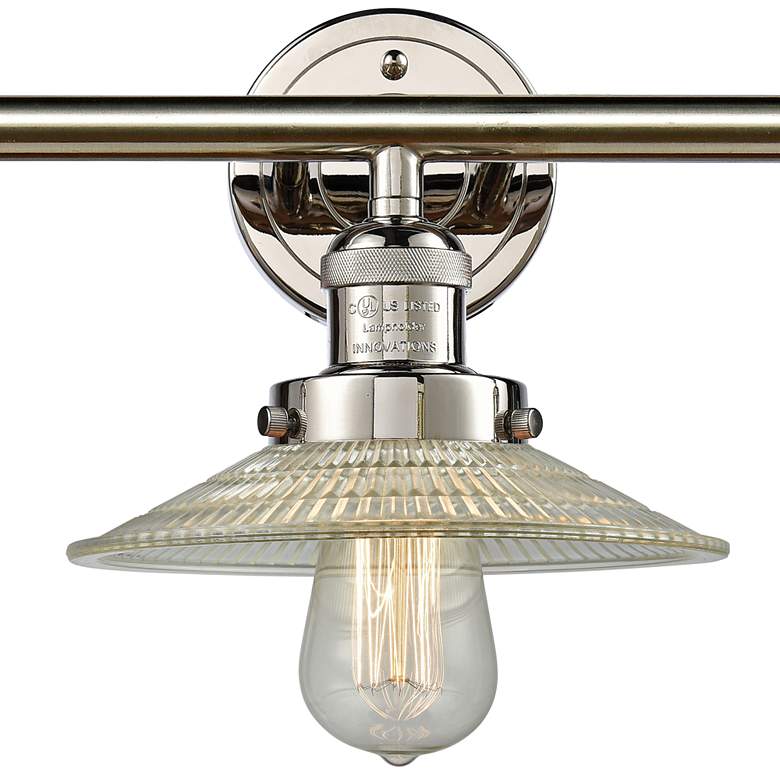 Image 2 Halophane Collection Polished Nickel 32 inch Wide Bath Light more views