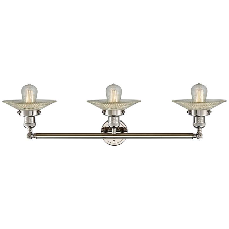Image 3 Halophane Collection Polished Nickel 32 inch Wide Bath Light more views
