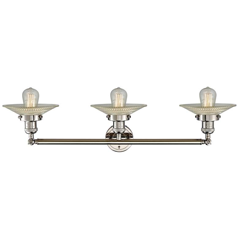 Image 3 Halophane Collection Polished Nickel 32" Wide Bath Light more views