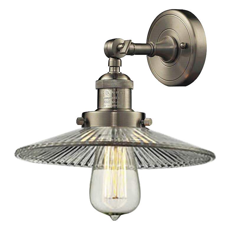 Image 2 Halophane Collection Satin Nickel 10" Wide Wall Sconce