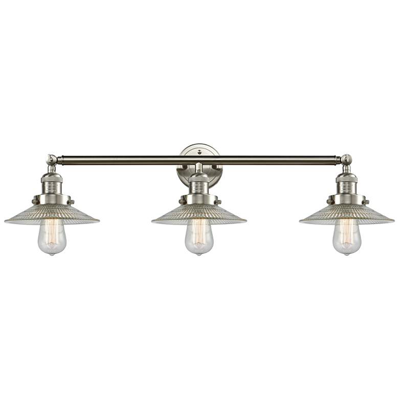 Image 1 Halophane Collection Satin Nickel 32 inch Wide Bath Light