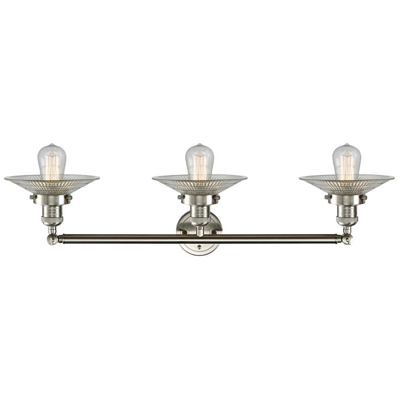 Image 3 Halophane Collection Satin Nickel 32 inch Wide Bath Light more views