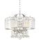 Halsey 18" Wide Chrome and Crystal Drum Pendant Light
