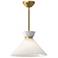 Halston 14 1/4" Wide Brushed Gold Cone Pendant Light