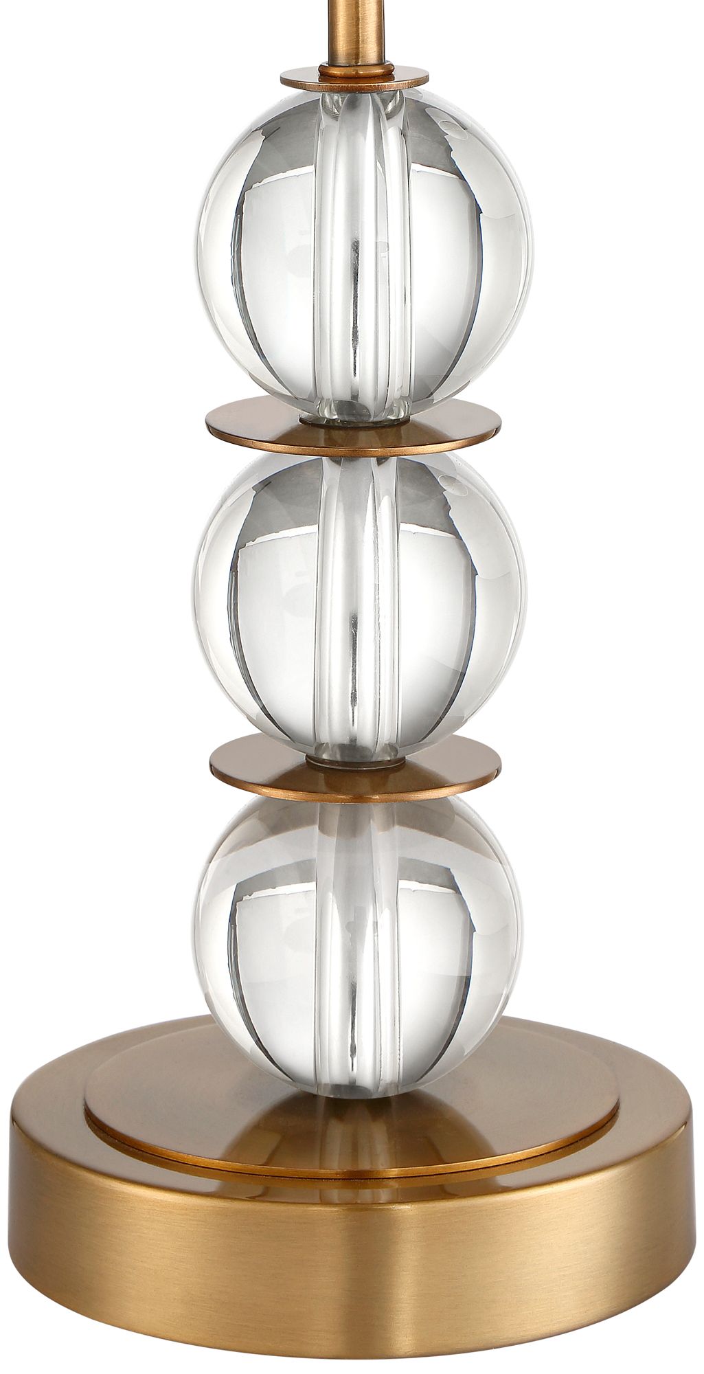 Halston Brass Crystal Buffet Table Lamp with Tabletop Dimmer 442K3