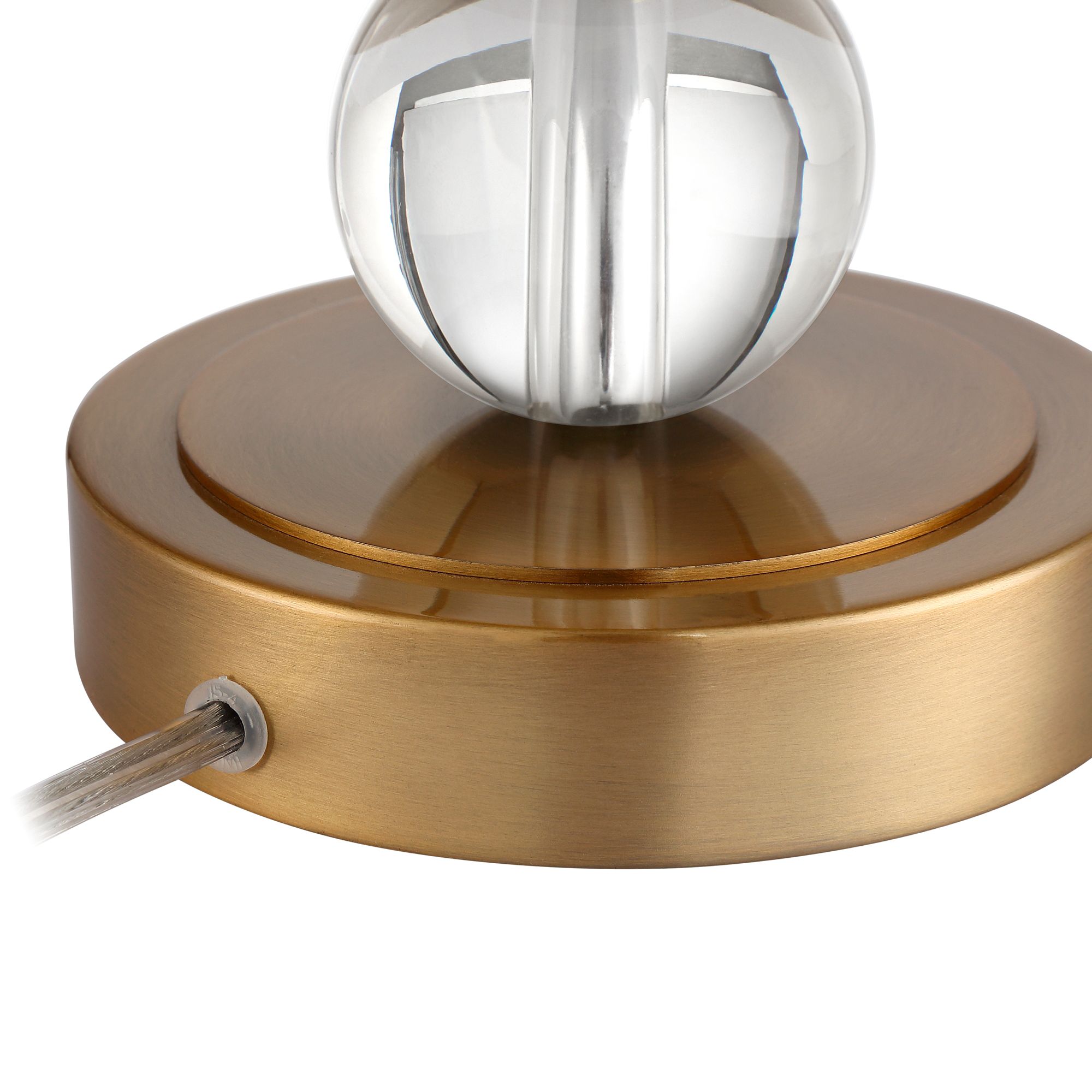 Halston Brass Crystal Buffet Table Lamp with Tabletop Dimmer 442K3