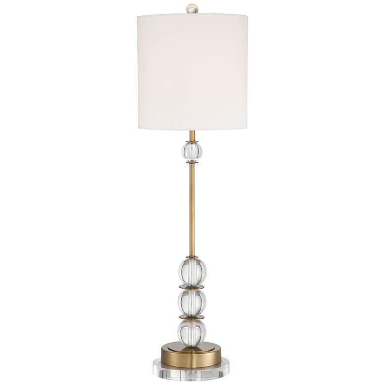 Image 1 Halston Buffet Table Lamp With 7 inch Wide Round Riser