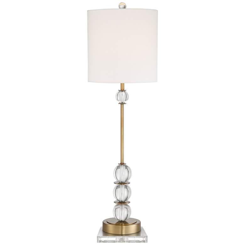 Image 1 Halston Buffet Table Lamp With 7 inch Wide Square Riser