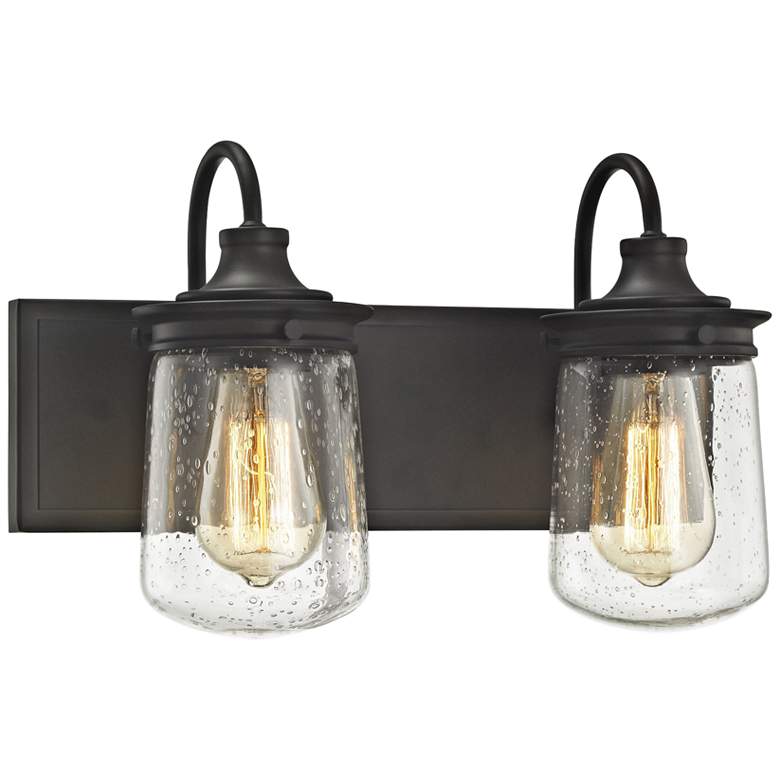 Image 1 Hamel 10" High Oil-Rubbed Bronze 2-Light Wall Sconce
