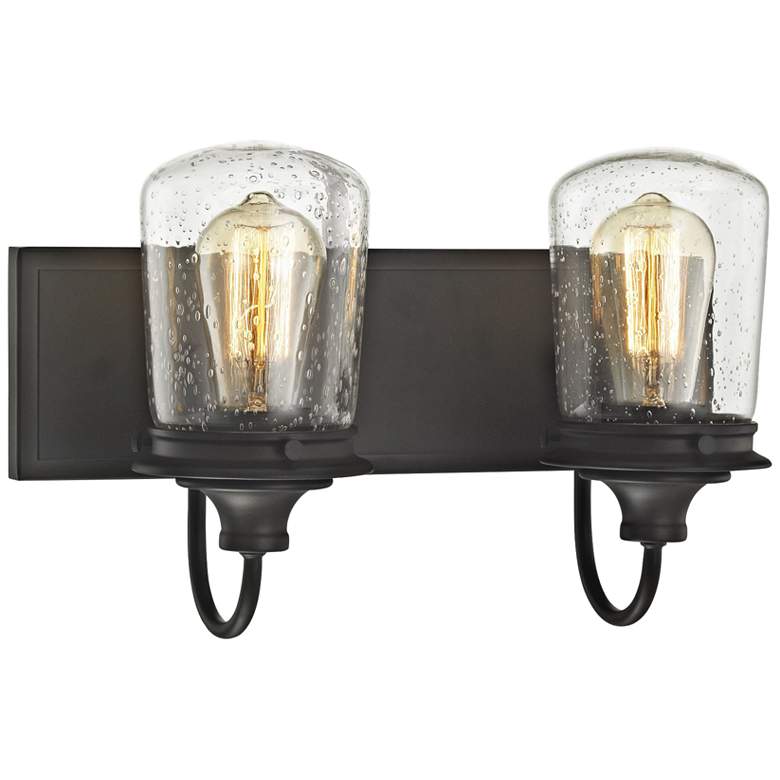 Image 3 Hamel 10 inch High Oil-Rubbed Bronze 2-Light Wall Sconce more views