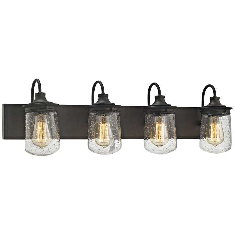 Image 1 Hamel 32" Wide Oil-Rubbed Bronze 4-Light Bath Light