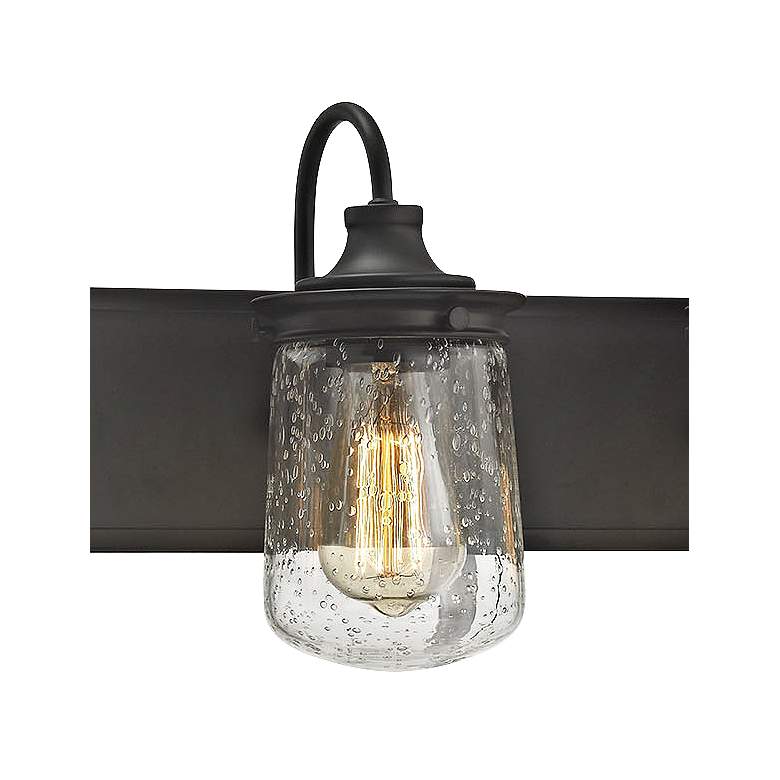 Image 2 Hamel 32" Wide Oil-Rubbed Bronze 4-Light Bath Light more views
