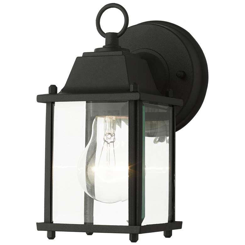 Image 1 Hamilton 1 Light Textured Black Outdoor Wall Lantern