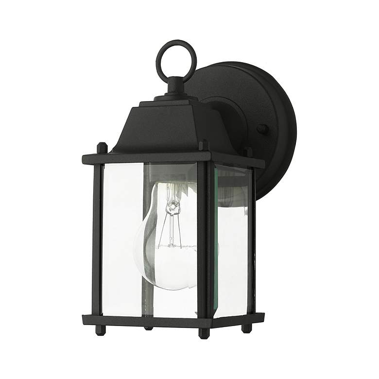 Image 4 Hamilton 1 Light Textured Black Outdoor Wall Lantern more views