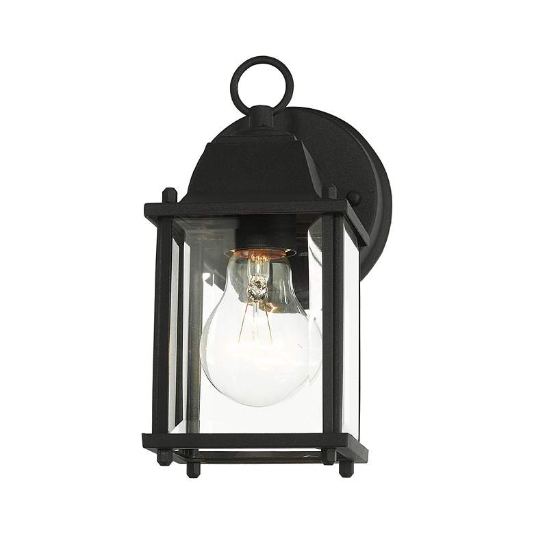 Image 5 Hamilton 1 Light Textured Black Outdoor Wall Lantern more views