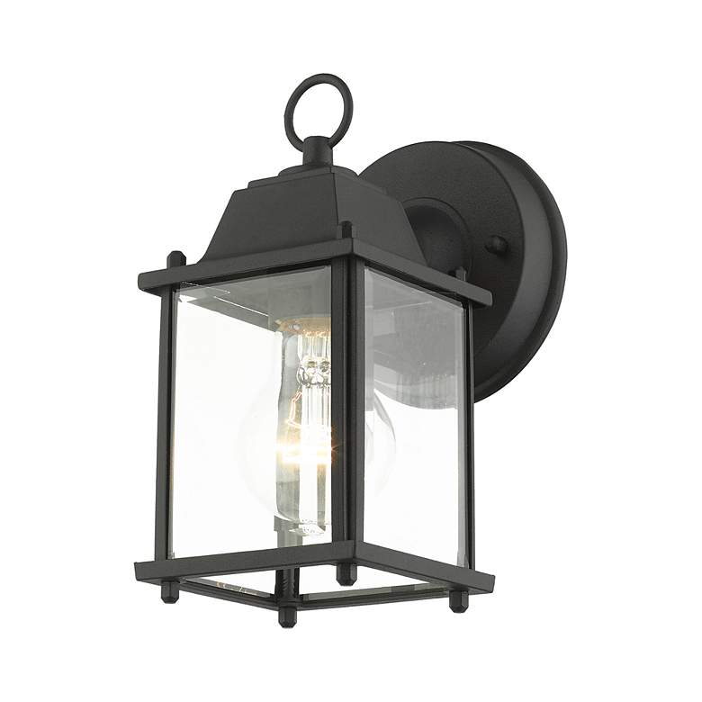 Image 6 Hamilton 1 Light Textured Black Outdoor Wall Lantern more views
