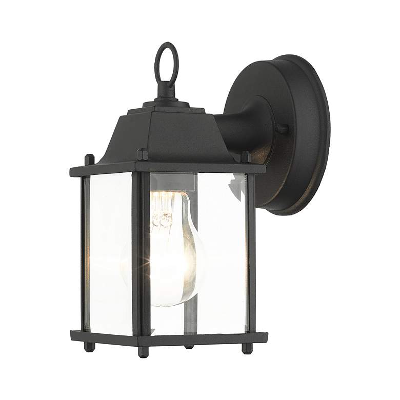 Image 7 Hamilton 1 Light Textured Black Outdoor Wall Lantern more views