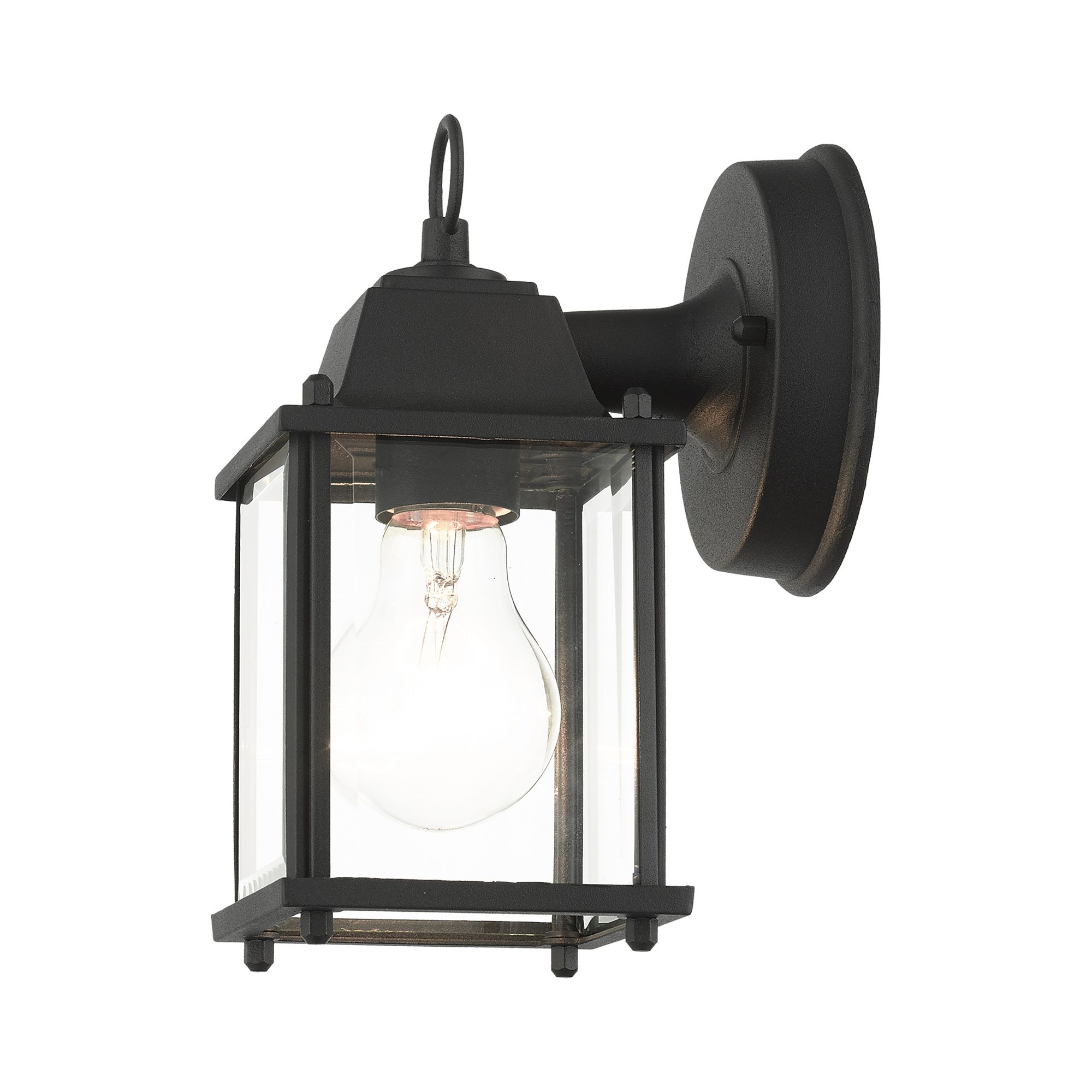Hamilton 1 Light Textured Black Outdoor Wall Lantern