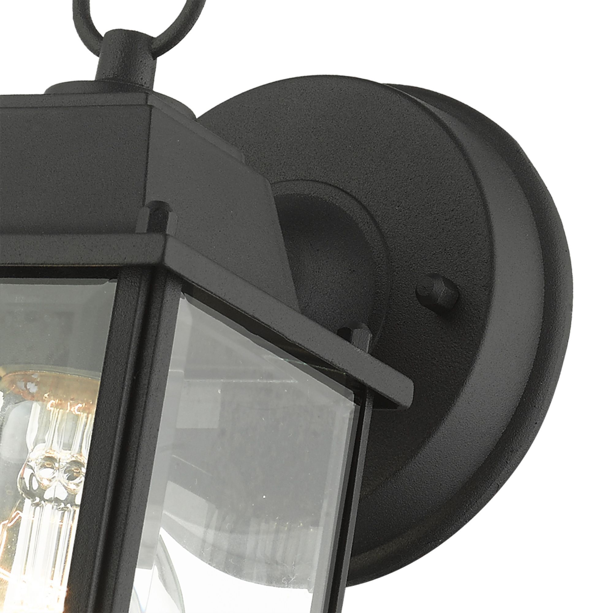 Hamilton 1 Light Textured Black Outdoor Wall Lantern