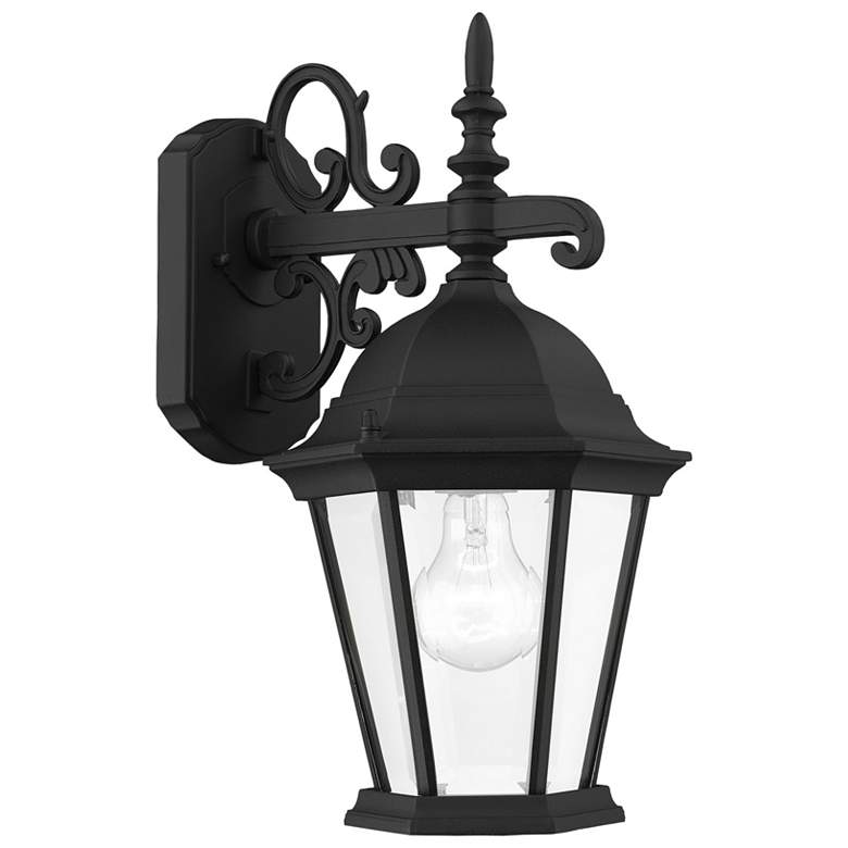 Image 1 Hamilton 1 Light Textured Black Outdoor Wall Lantern