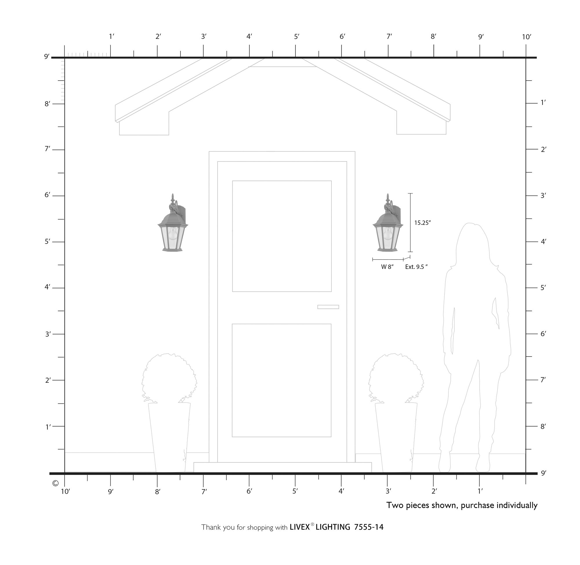 Hamilton 15 1/4" High Textured Black Outdoor Wall Light