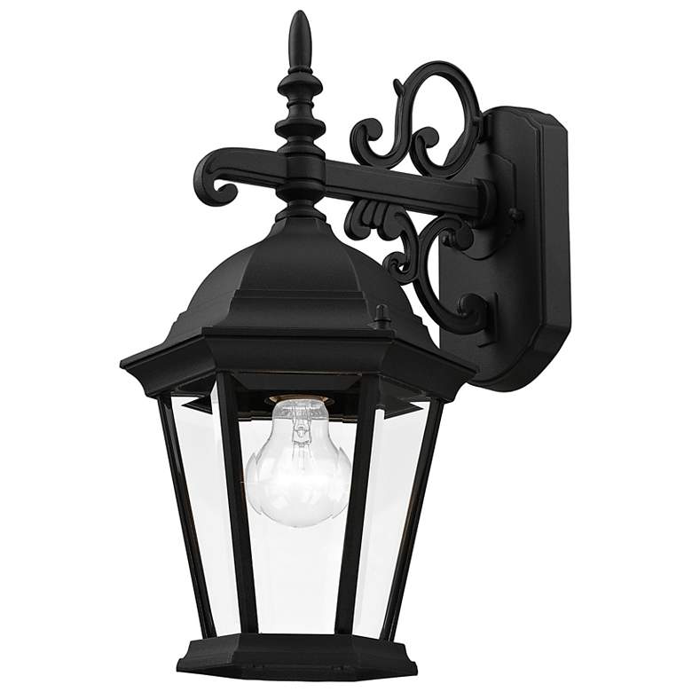 Image 6 Hamilton 15 1/4" High Textured Black Outdoor Wall Light more views