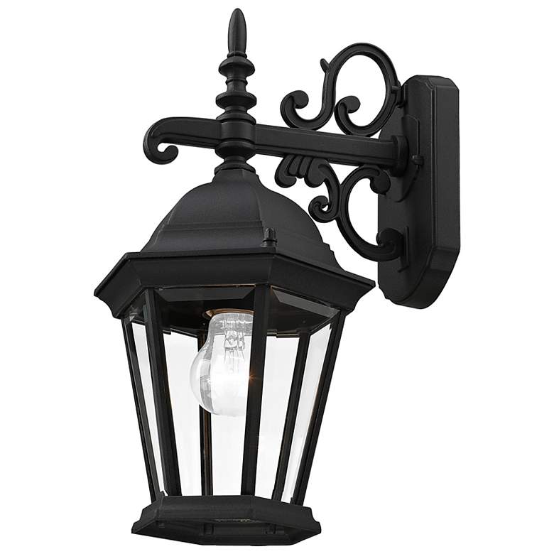 Image 7 Hamilton 15 1/4" High Textured Black Outdoor Wall Light more views