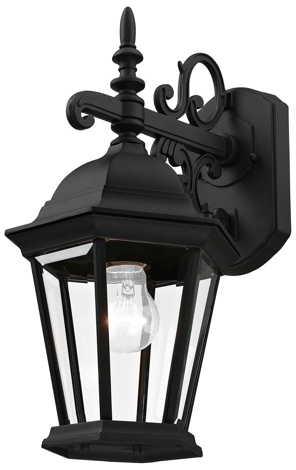 Hamilton 15 1/4" High Textured Black Outdoor Wall Light