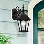 Hamilton 15 1/4" High Textured Black Outdoor Wall Light