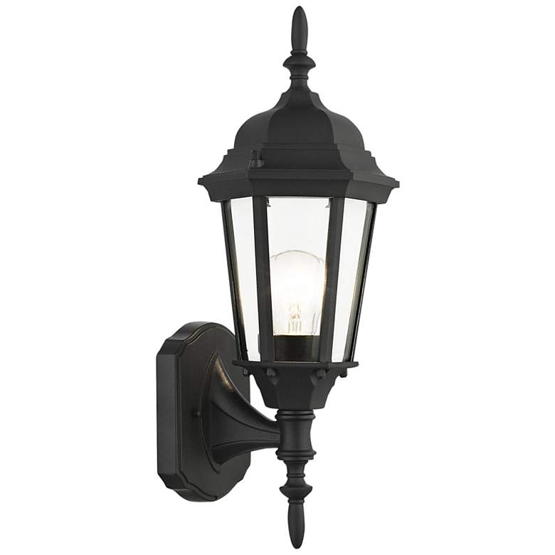 Image 2 Hamilton 17 1/4 inch High Textured Black Outdoor Wall Light