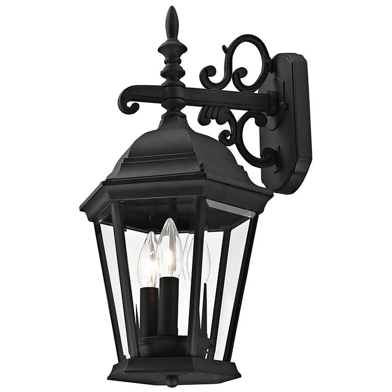 Image 6 Hamilton 18 1/2"H Textured Black 3-Light Outdoor Wall Light more views