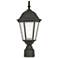 Hamilton 18" High Black Clear Water Glass Outdoor Post Light