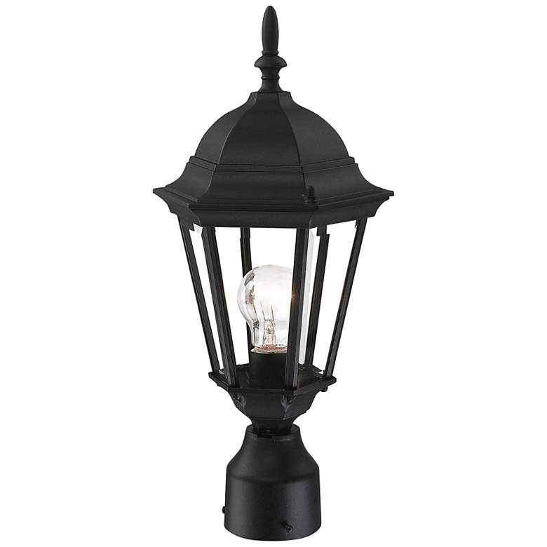 Image 5 Hamilton 18"H Black Clear Beveled Glass Outdoor Post Light more views