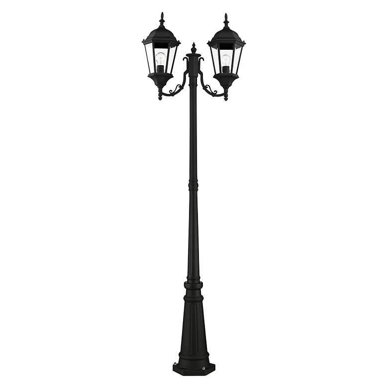 Image 5 Hamilton 2 Light Textured Black Outdoor Post Light more views