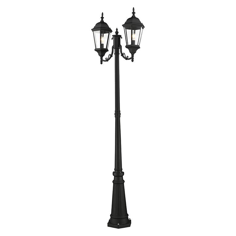 Image 7 Hamilton 2 Light Textured Black Outdoor Post Light more views